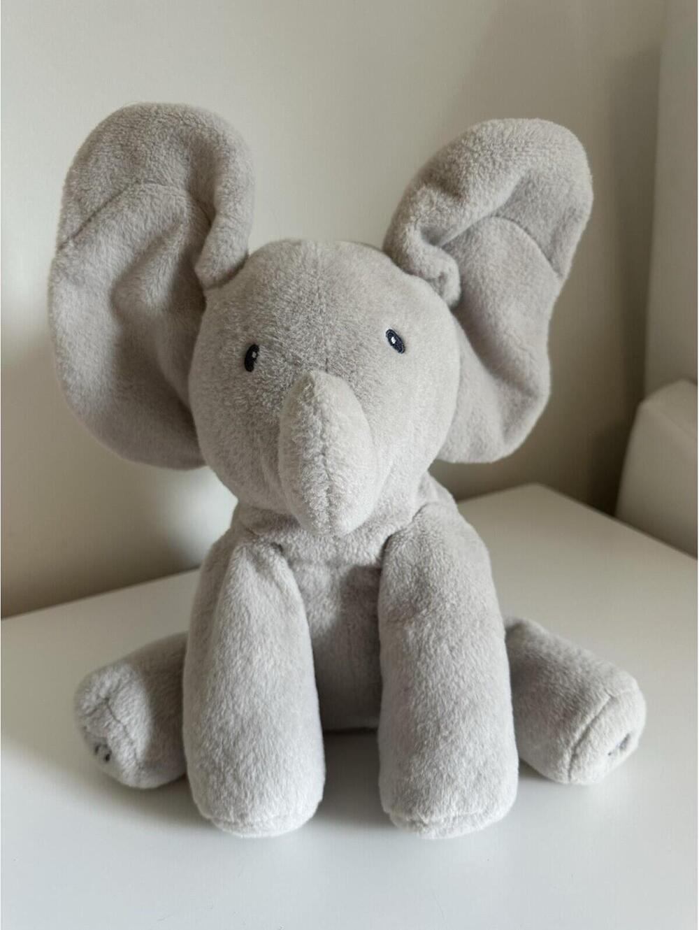 GUND Flappy The Elephant Animated 11" Let's Play Peek-a-Boo Musical Plush Toy